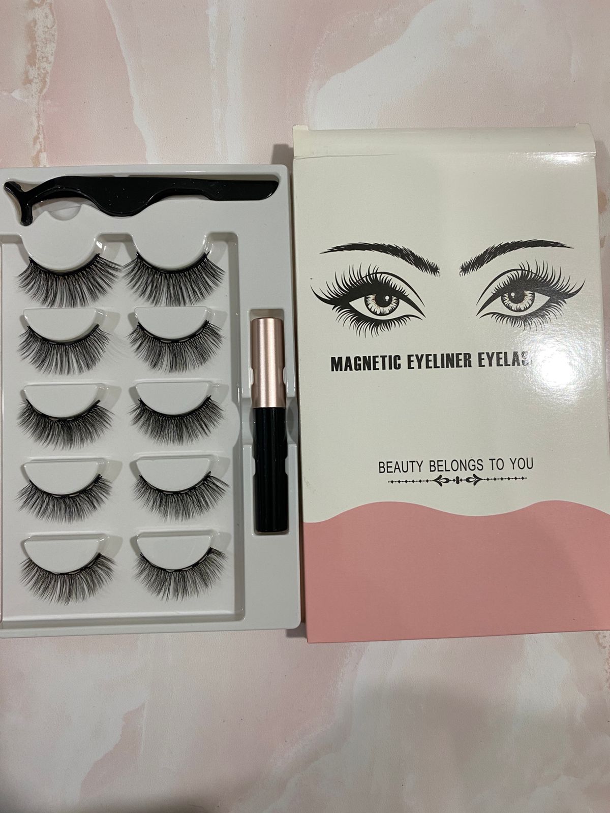 BD - 5 Pairs Soft Eyelash Extension Makeup Kit With Applicator & Tweezer