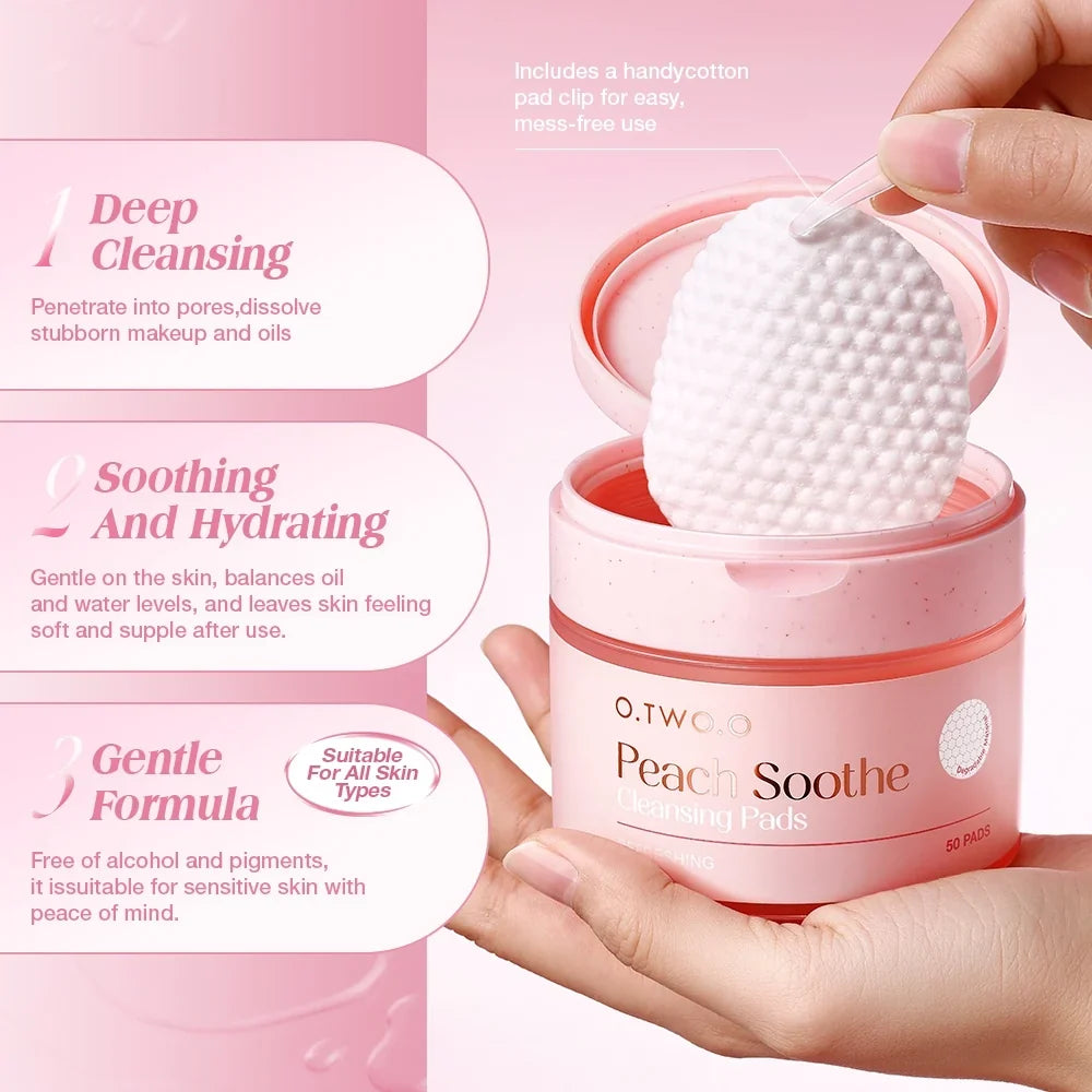 O.TWO.O Peach Soothe Cleansing Pads